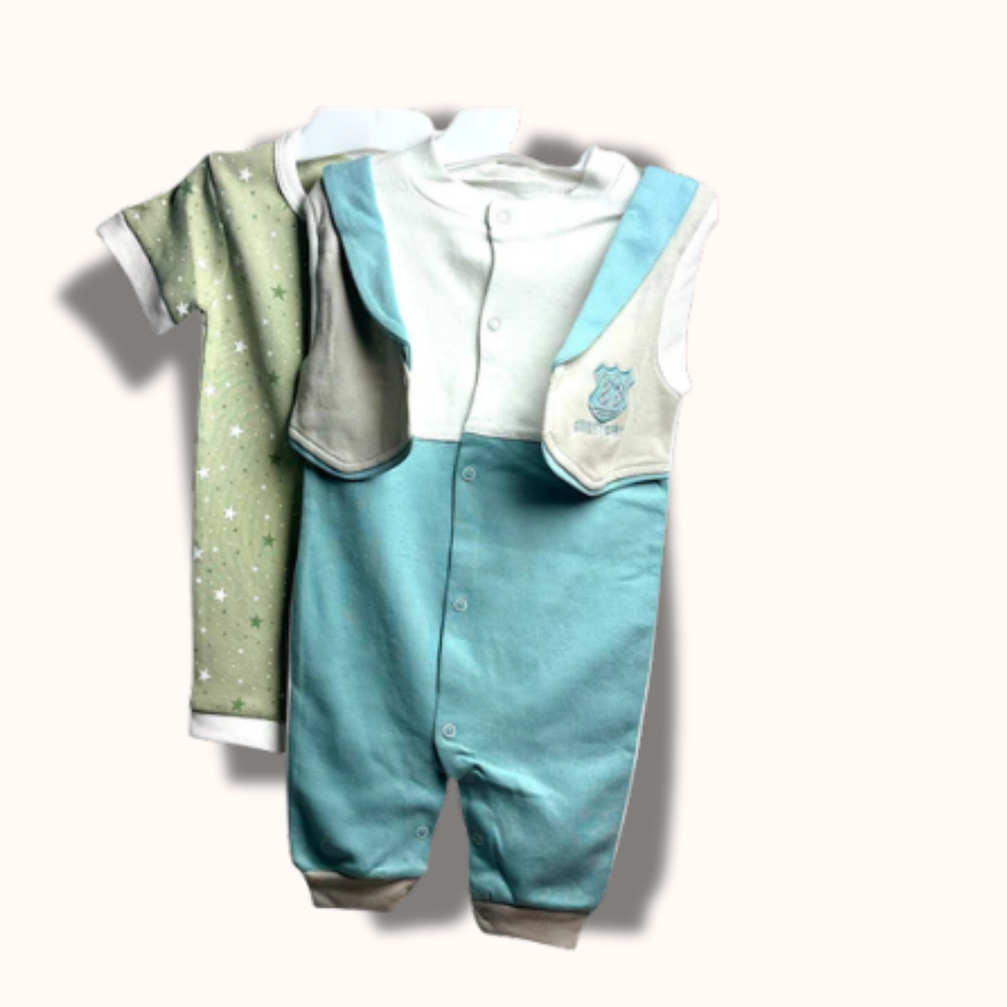 Baby Cotton Jumpsuit-UniSex 9m-12m-Combo Pack of 2-Assorted Prints 3