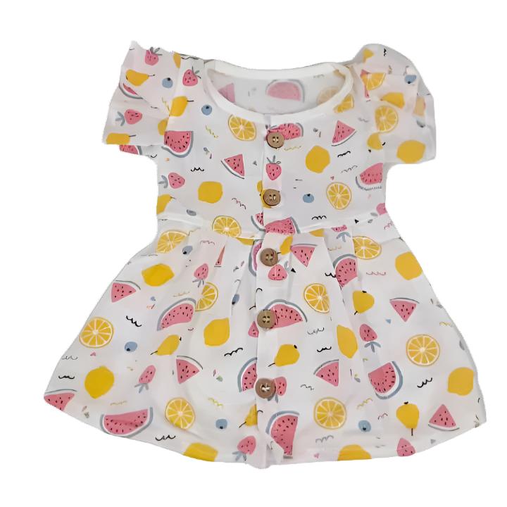 Little Apple Baby Girl Knee Length Muslin Cotton Frock for Special Occasion Skin Friendly Dresses |