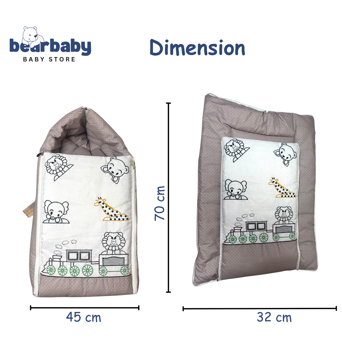 Embroidery Premium Baby Sleeping Bag/ Carry Nest/Mattress