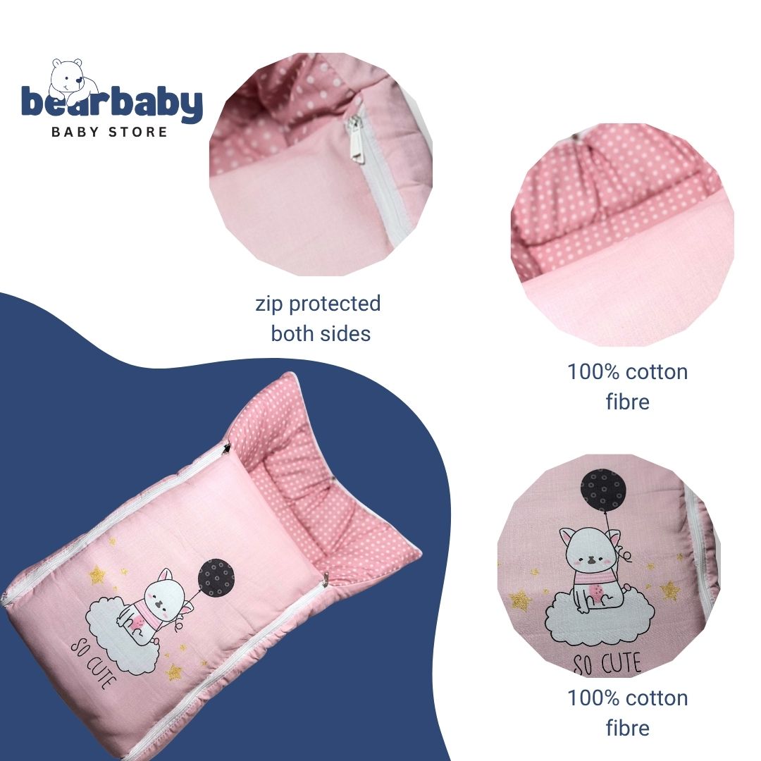 3 in 1 Baby Bed Sleeping Bag & Carry Nest Infant Portable Bassinet for Baby Carrying-So cute