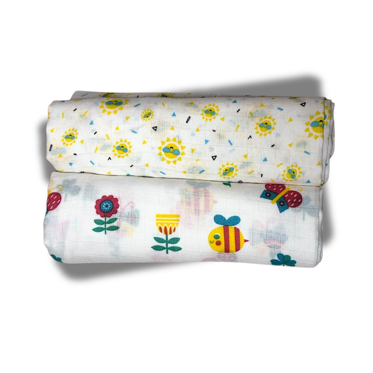 Muslin Towel for Newborn Baby-1Layer/Size 70cm*145cm-Combo Pack 2-Assorted Prints1
