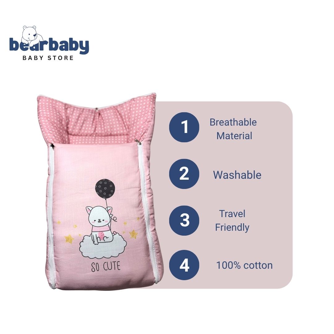 3 in 1 Baby Bed Sleeping Bag & Carry Nest Infant Portable Bassinet for Baby Carrying-So cute
