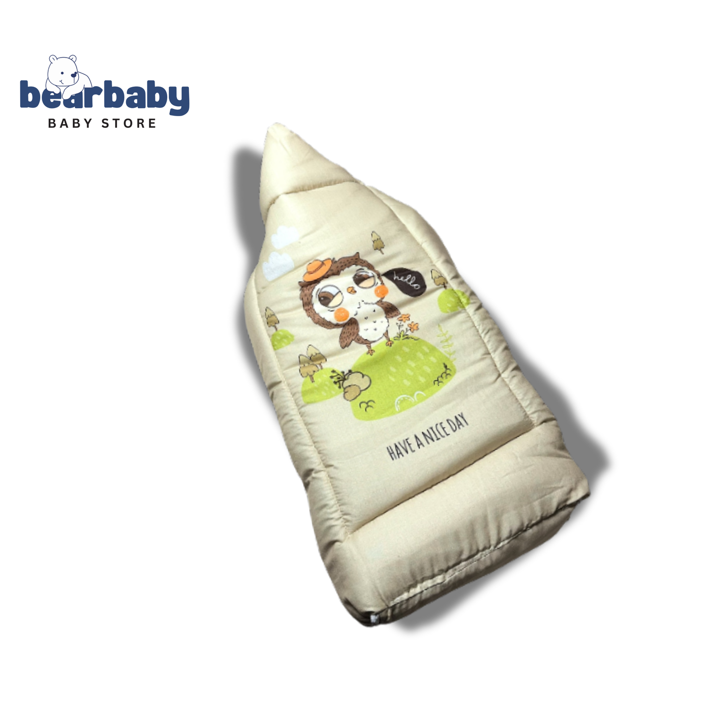 3 in 1 Baby Bed Sleeping Bag & Carry Nest Infant Portable Bassinet for Baby Carrying-owl Print