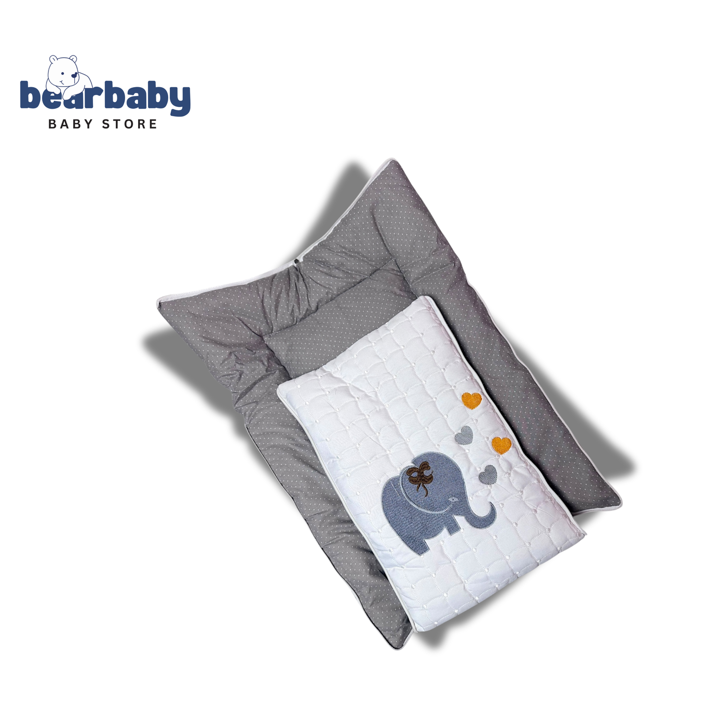 Embroidery Premium Baby Sleeping Bag/ Carry Nest/Mattress/Elephant Print