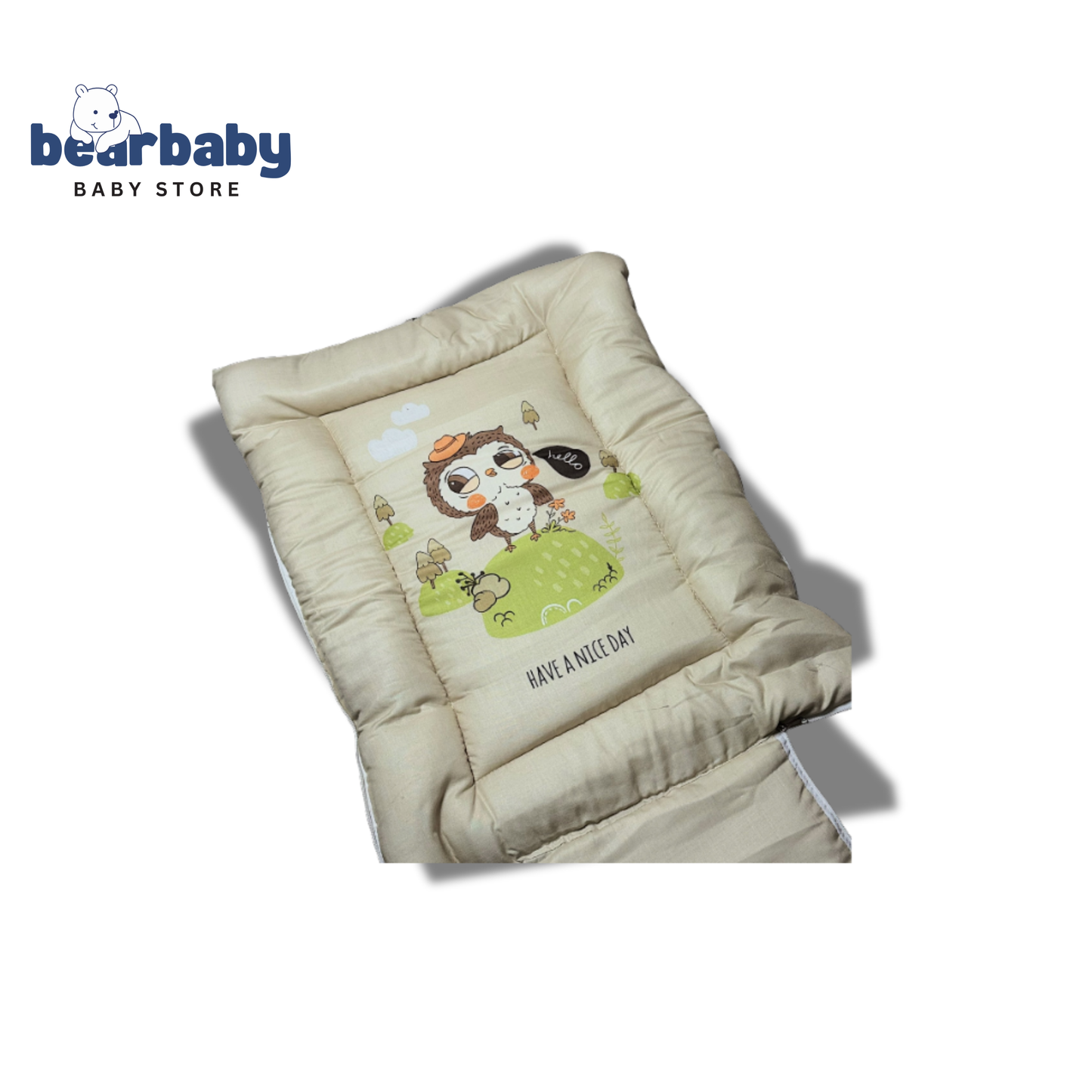 3 in 1 Baby Bed Sleeping Bag & Carry Nest Infant Portable Bassinet for Baby Carrying-owl Print