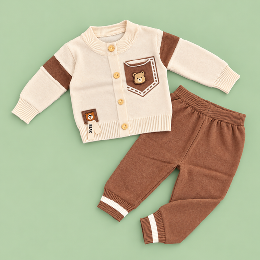 Bearbaby Baby Winter Outfit Set | Full Sleeve Top & Matching Pants ---10
