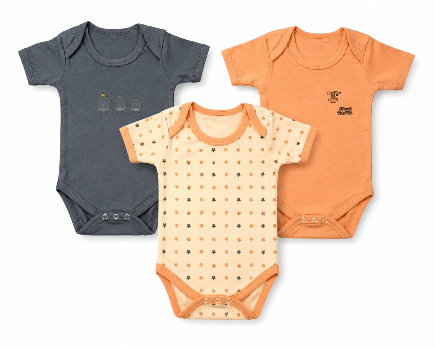 Premium Romper Pack 3 9M-12M | Assorted Prints