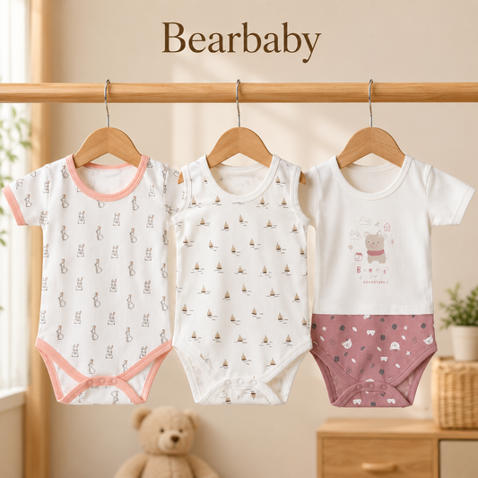 Premium Romper Pack 3 9M-12M | ASSORTED PRINTS 5