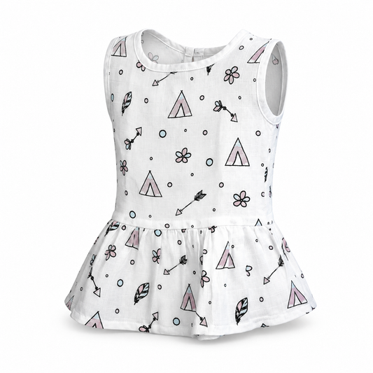 Baby Summer Frock Combo 2 6M-12M | Assorted prints 3