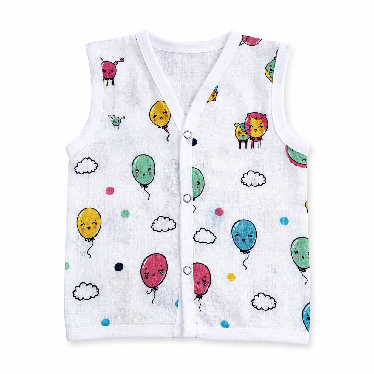 Newborn Jhabla Set Cotton – Pack of 5 Printed Jhablas | 3–6 Months