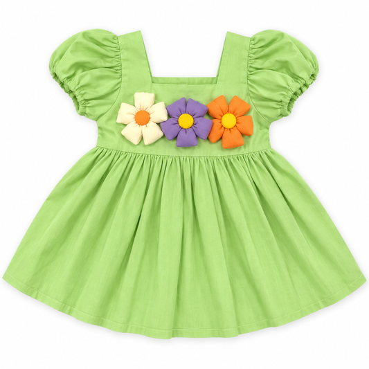 Bearbaby Pink Floral Bow Baby Girls Party Dress | 6 Months–3 Years --12