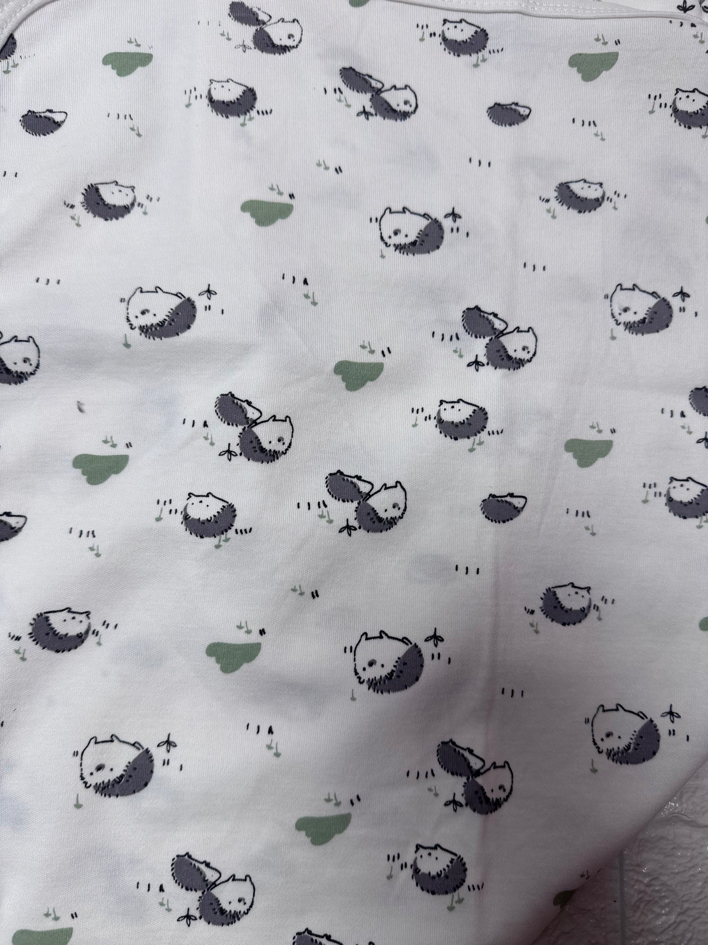 Cotton Knit Hooded Wrapper Size L 76 x B 76 cm - Nap Time Print