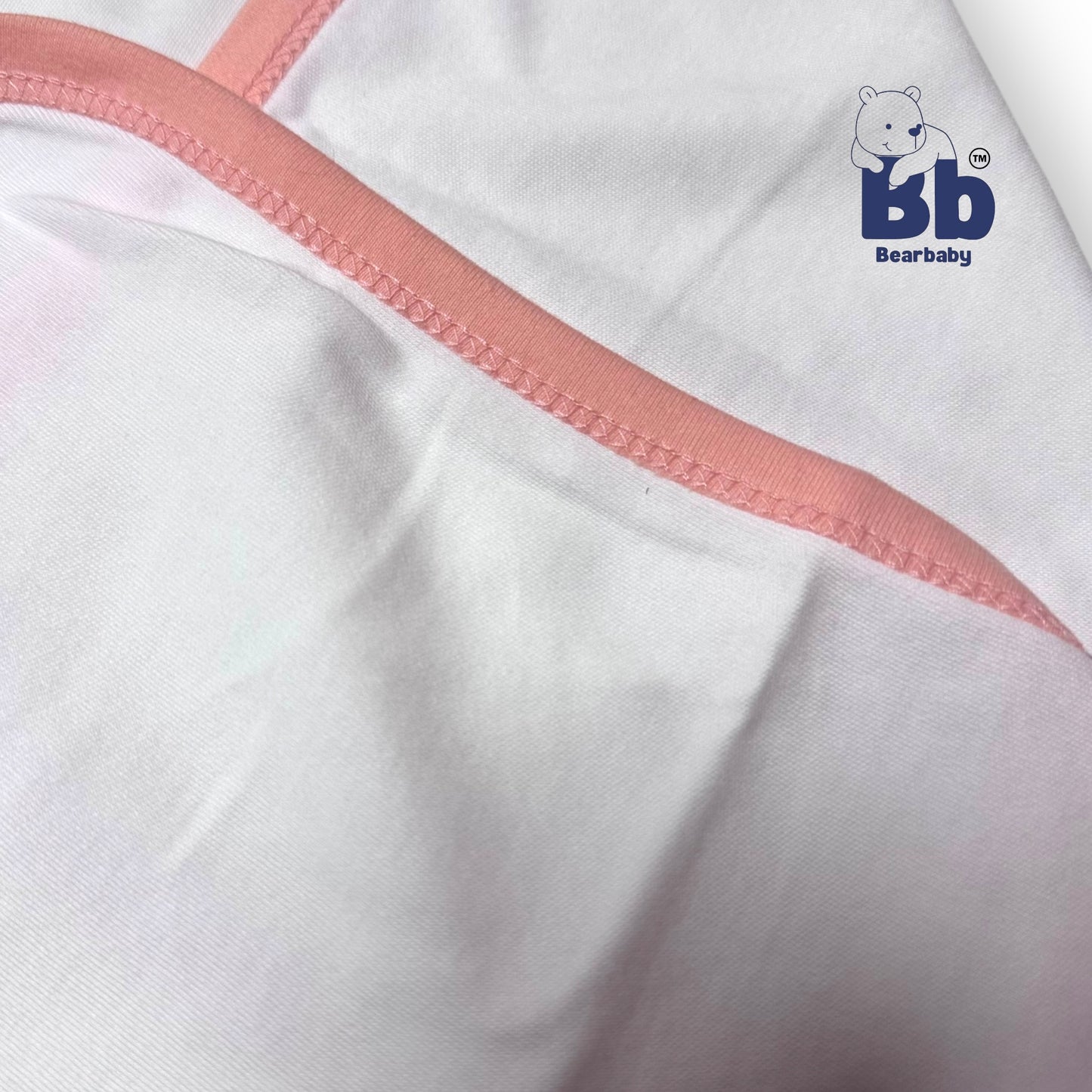 Cotton Knit Hooded Wrapper Size L 76 x B 76 cm - Little Racer Orange Print