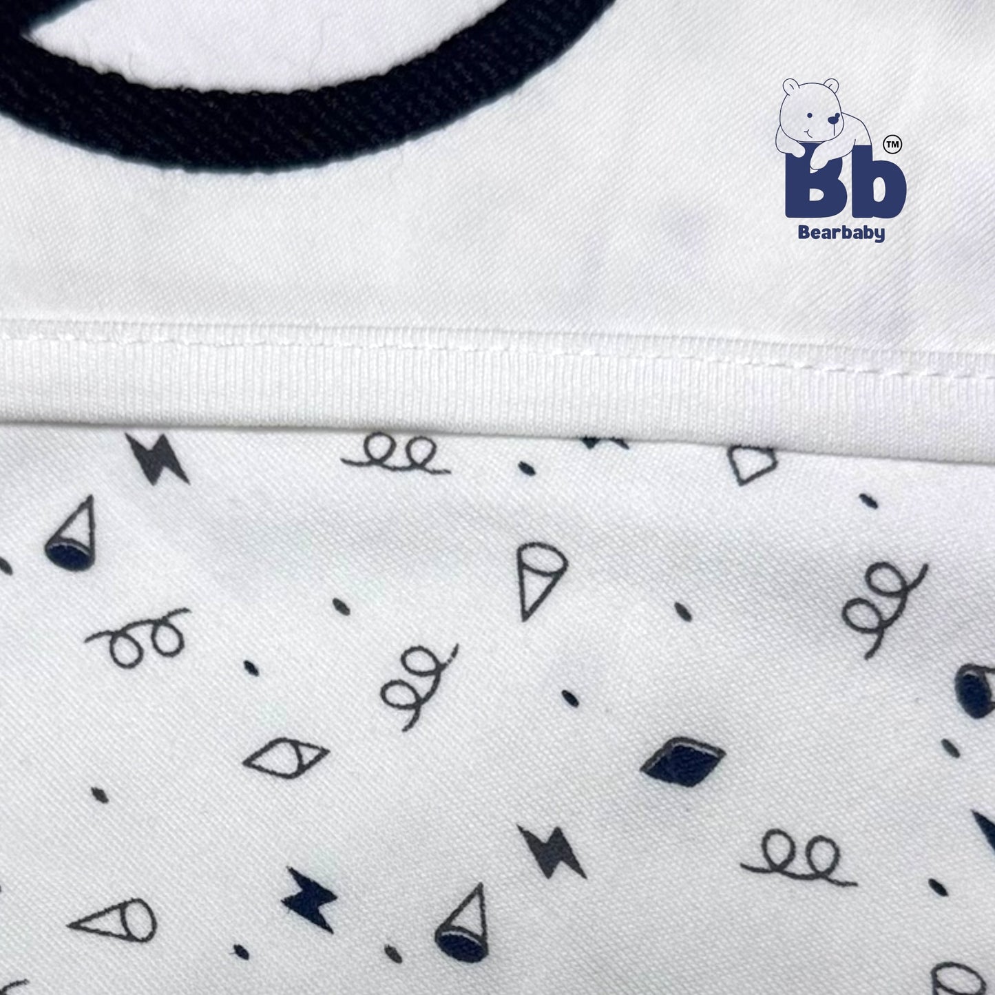 Cotton Knit Hooded Wrapper Size L 76 x B 76 cm - Super Power Print White