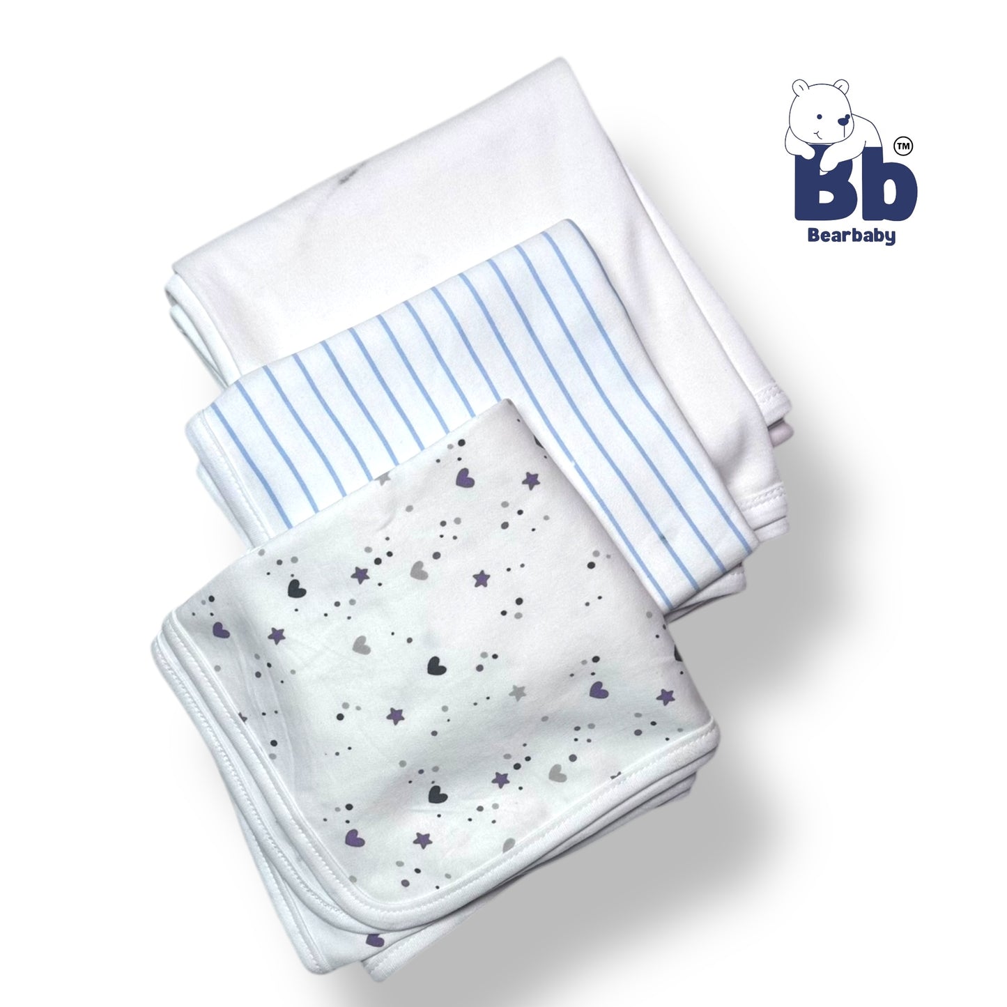 Baby Wrapper Cotton /All Season Baby Wrapper - PACK 3-Assorted Prints1