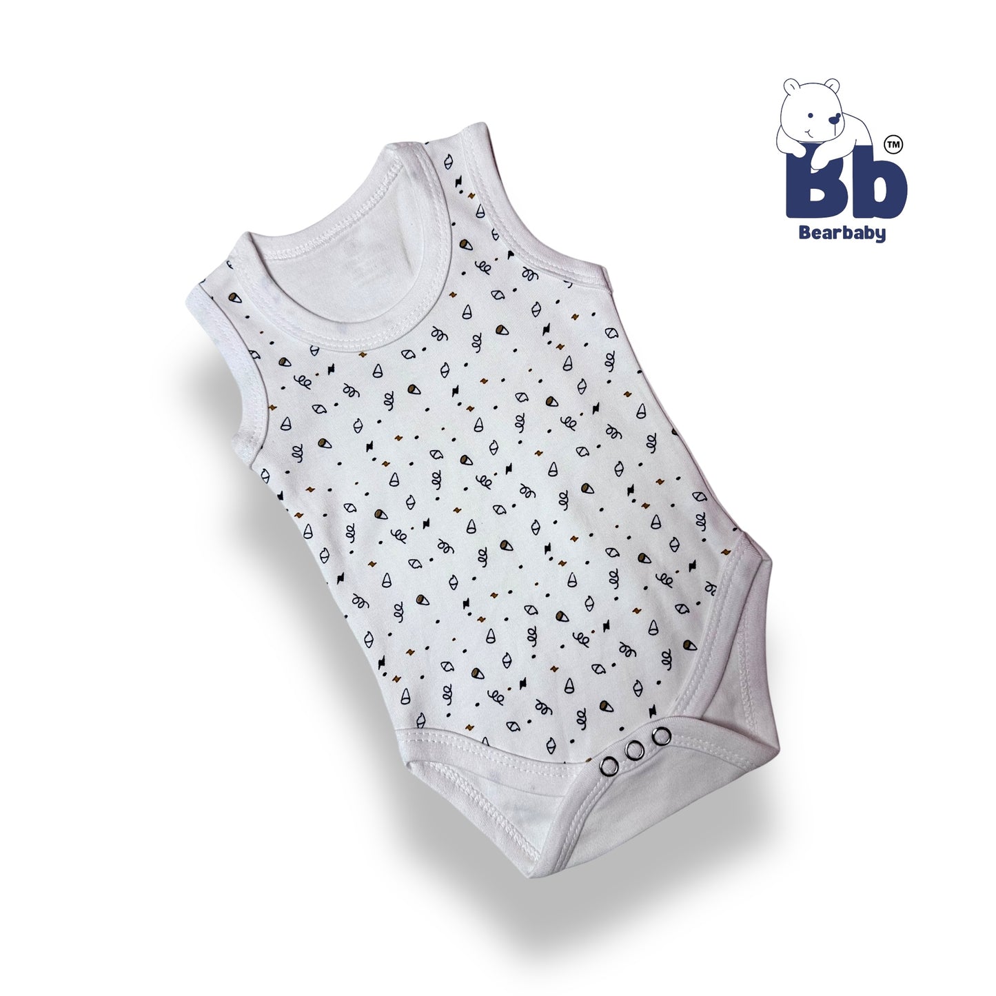 Combo Pack of 6 -Baby Cotton Roamper/UniSex 0m-3m-Assorted Prints-White Shades 1