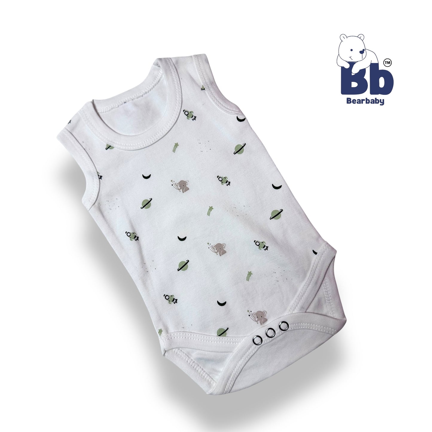 Combo Pack of 6 -Baby Cotton Roamper/UniSex 0m-3m-Assorted Prints-White Shades 1