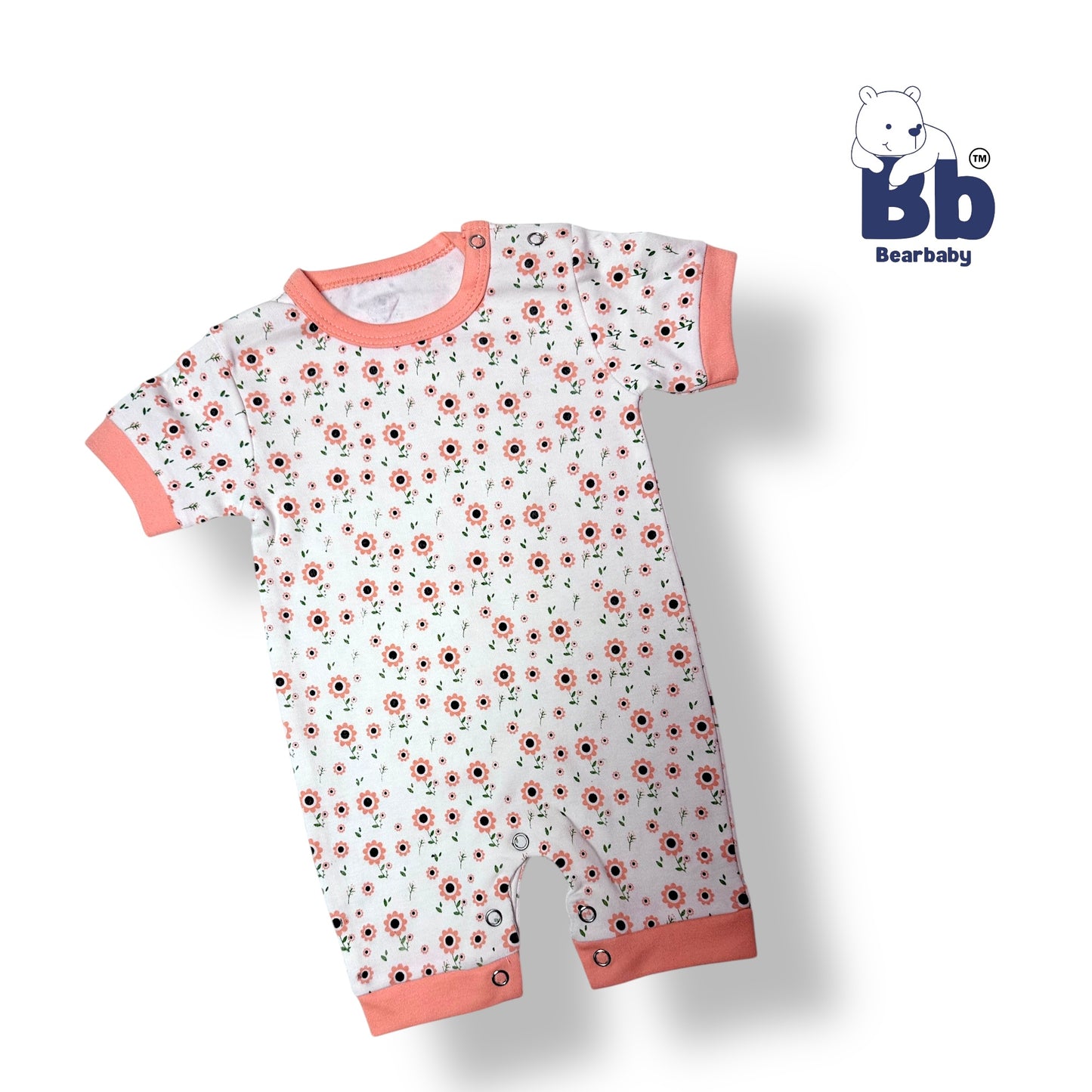 Baby Cotton Jumpsuit-UniSex 6m-9m-Combo Pack of 3-Assorted Prints 4