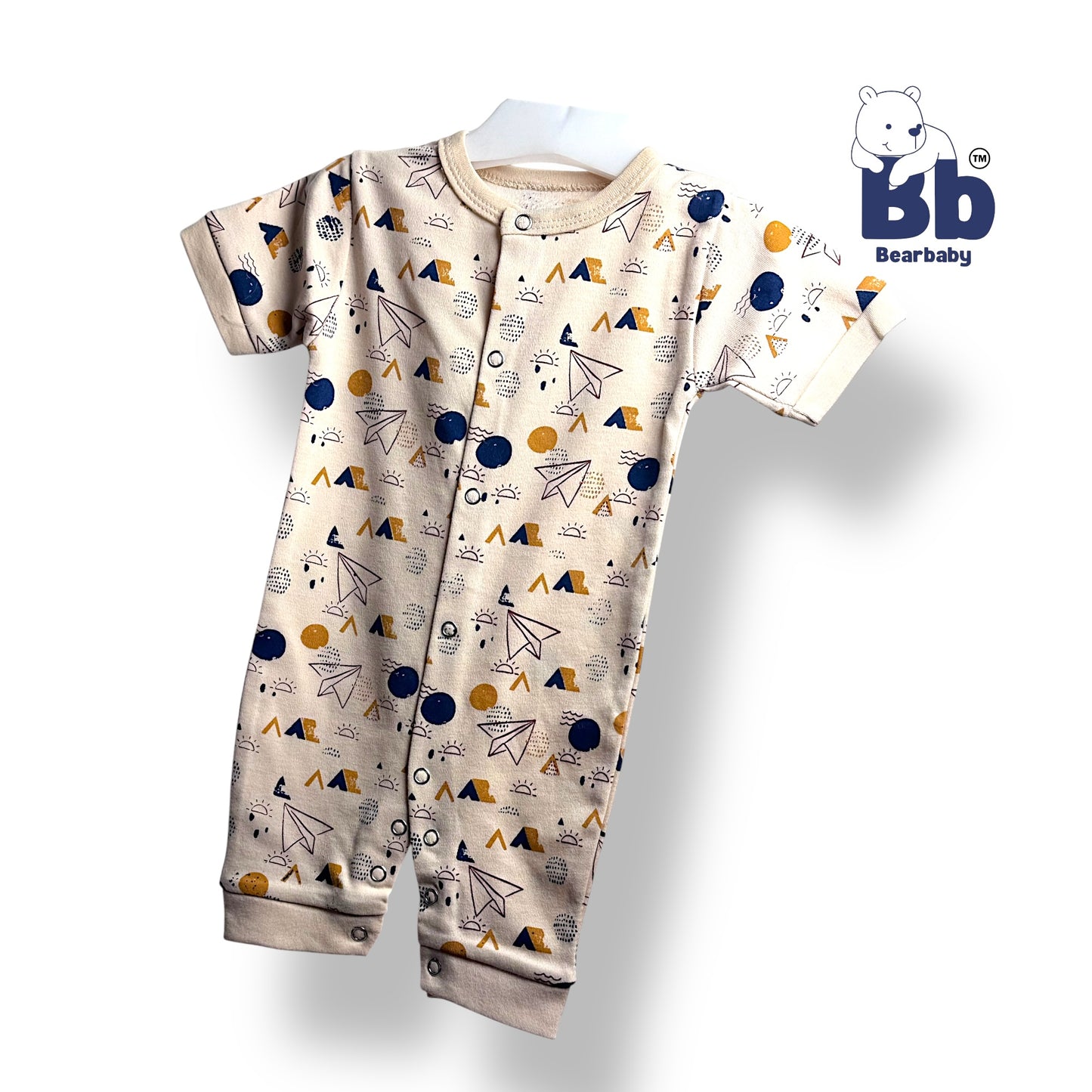 Baby Cotton Jumpsuit-UniSex 9m-12m-Combo Pack of 2-Assorted Prints 5