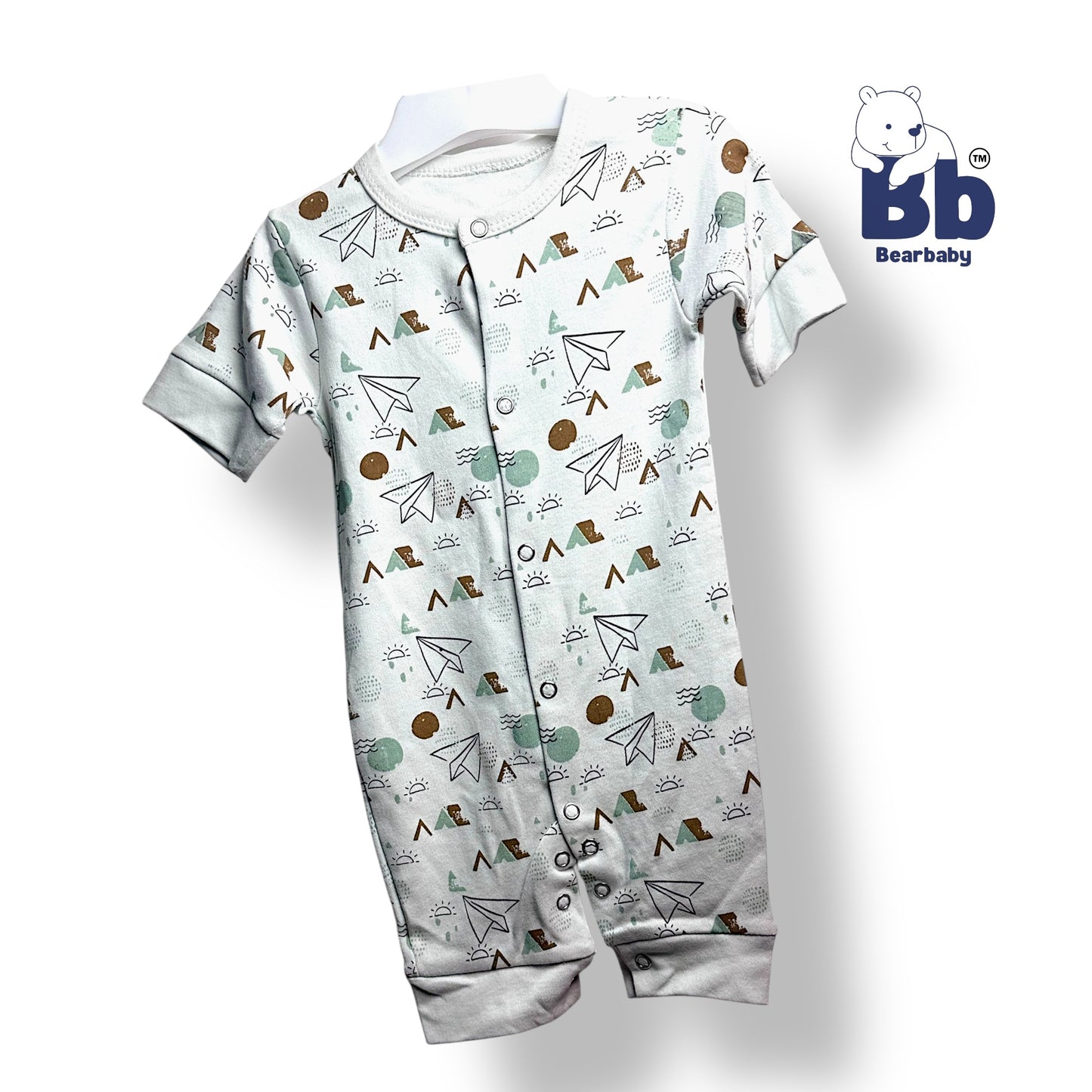 Baby Cotton Jumpsuit-UniSex 9m-12m-Combo Pack of 2-Assorted Prints 6