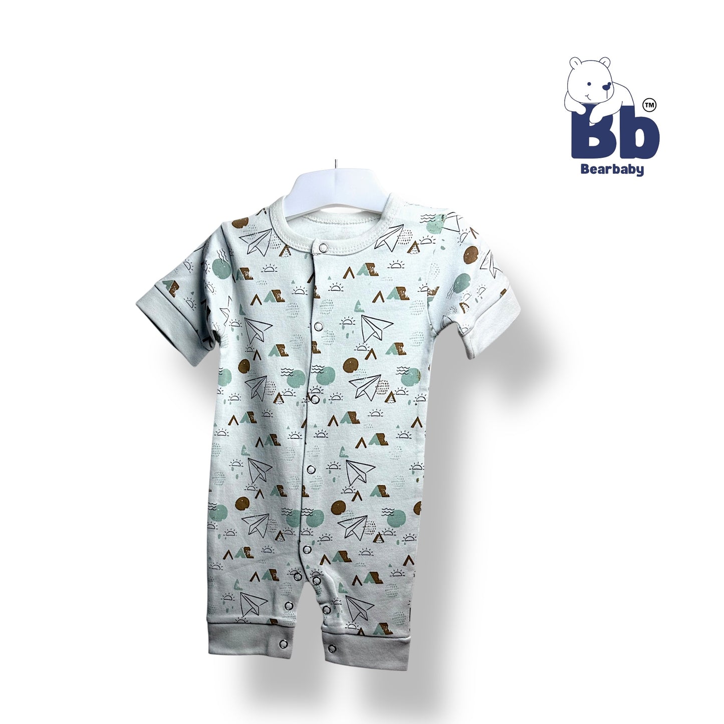 Baby Cotton Jumpsuit-UniSex 9m-12m-Combo Pack of 3-Assorted Prints 8