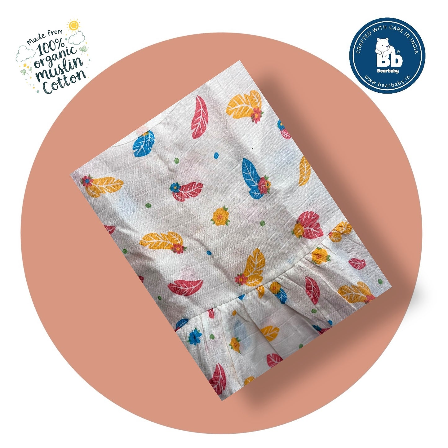 Baby Girl Organic Cotton Sleeveless Frock-Size(3M-6M)-Pack of 2-Assorted Prints 3