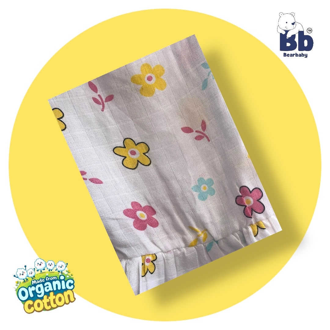 Baby Girl Organic Cotton Sleeveless Frock-Size6M-12M-Combo Pack of 2-Assorted Prints 1