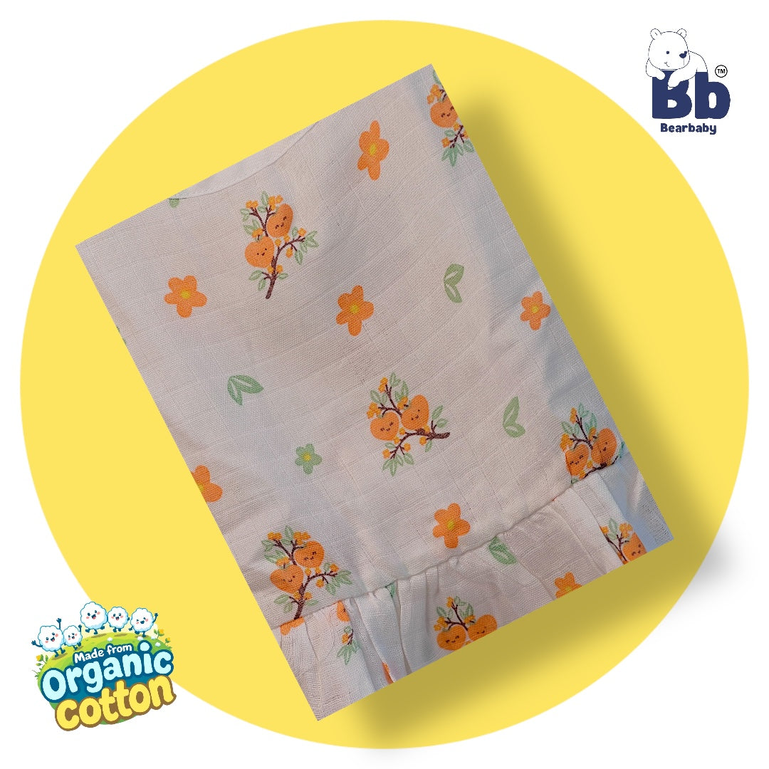 Baby Girl Organic Cotton Sleeveless Frock-Size6M-12M-Combo Pack of 2-Assorted Prints 5