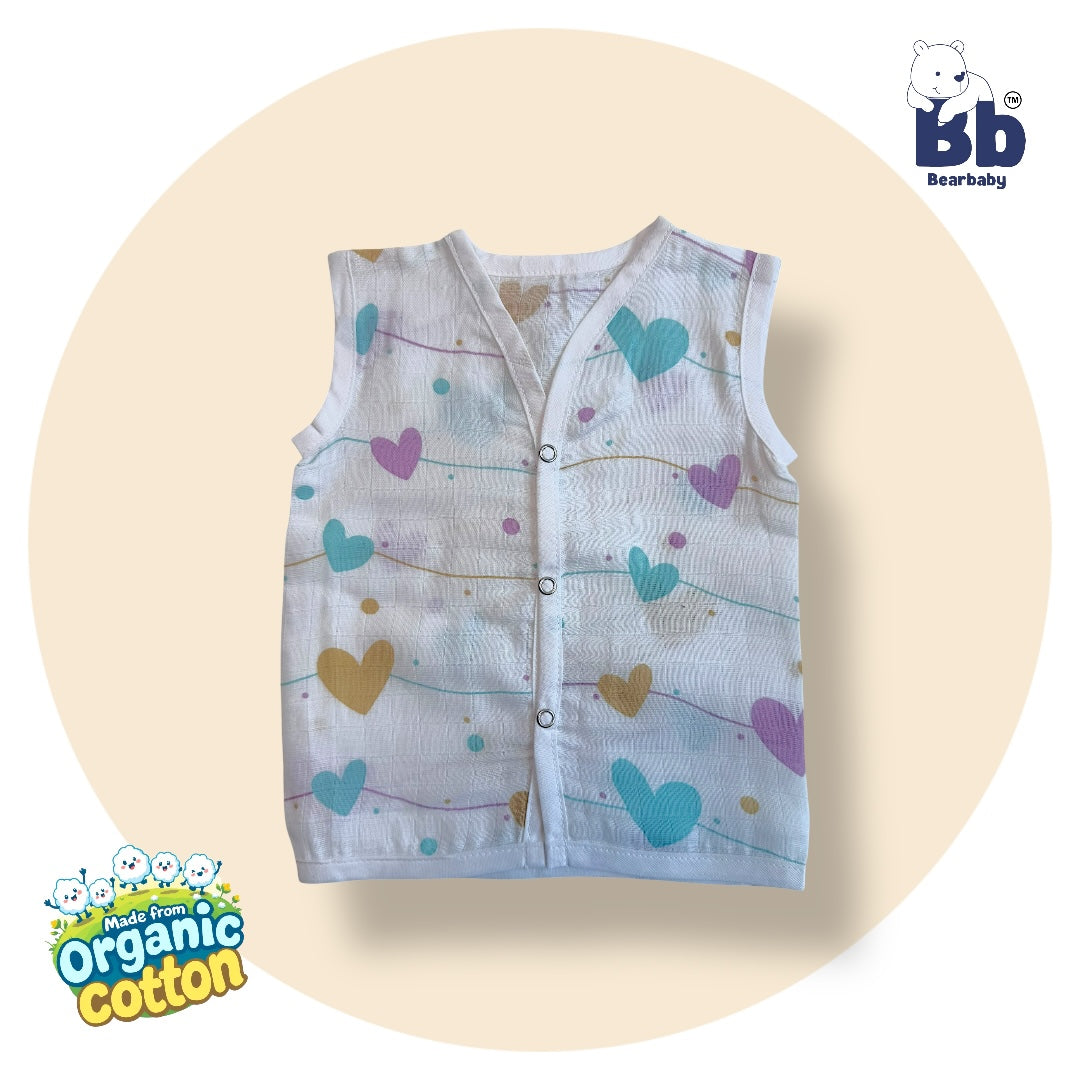 Baby Unisex Organic Cotton Muslin Jhabla -Size 0M to 3M-Combo Pack Of 5-Assorted Print 1