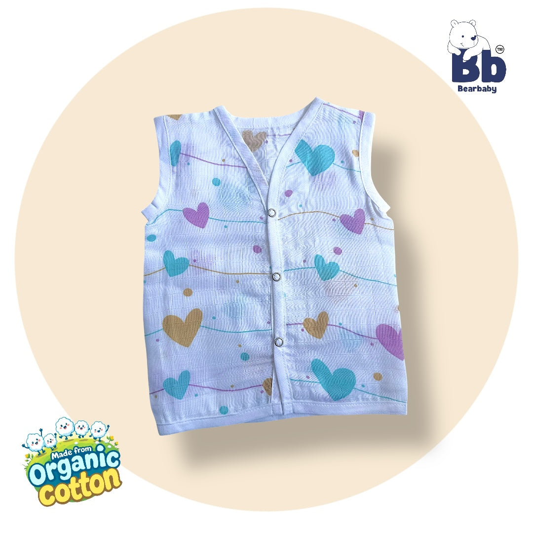 Baby Unisex Organic Cotton Muslin Jhabla -Size 0M to 3M-Combo Pack Of 5-Assorted Print 2