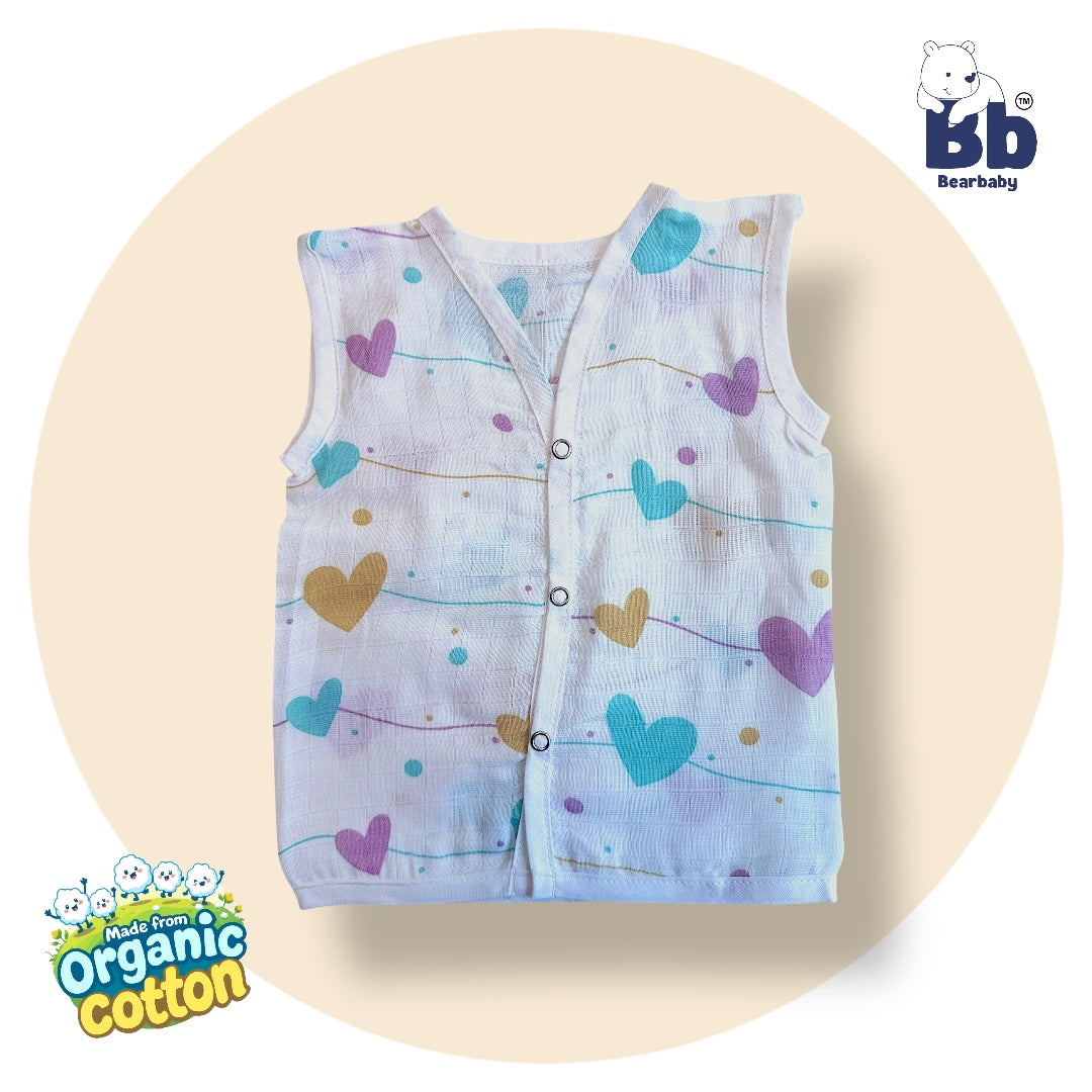 Baby Unisex Organic Cotton Muslin Jhabla -Size 0M to 3M-Combo Pack Of 3-Assorted Print 2