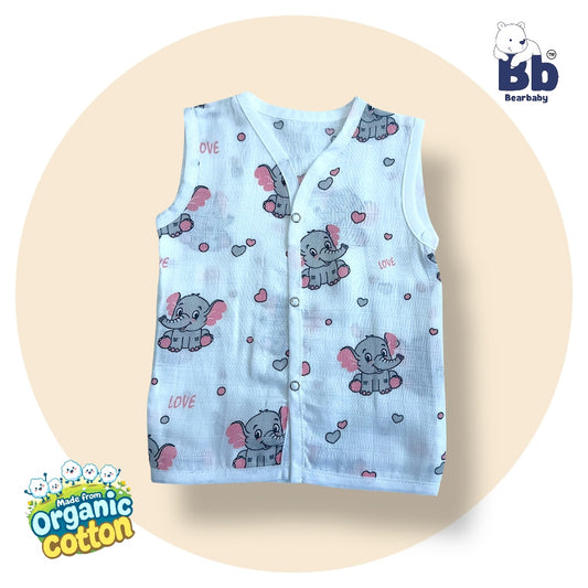 Baby Unisex Organic Cotton Muslin Jhabla -Size 3M to 6M-Combo Pack Of 3-Assorted Print 2