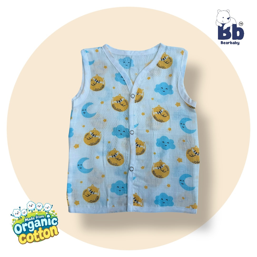 Baby Unisex Organic Cotton Muslin Jhabla -Size 3M to 6M-Combo Pack Of 3-Assorted Print 5