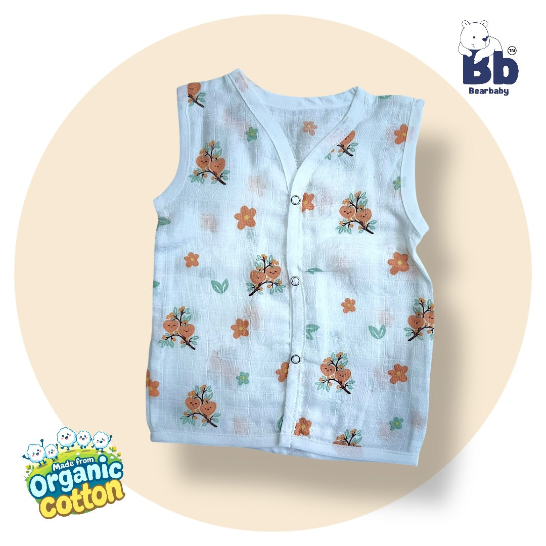 Baby Unisex Organic Cotton Muslin Jhabla -Size 3M to 6M-Combo Pack Of 5-Assorted Print 1