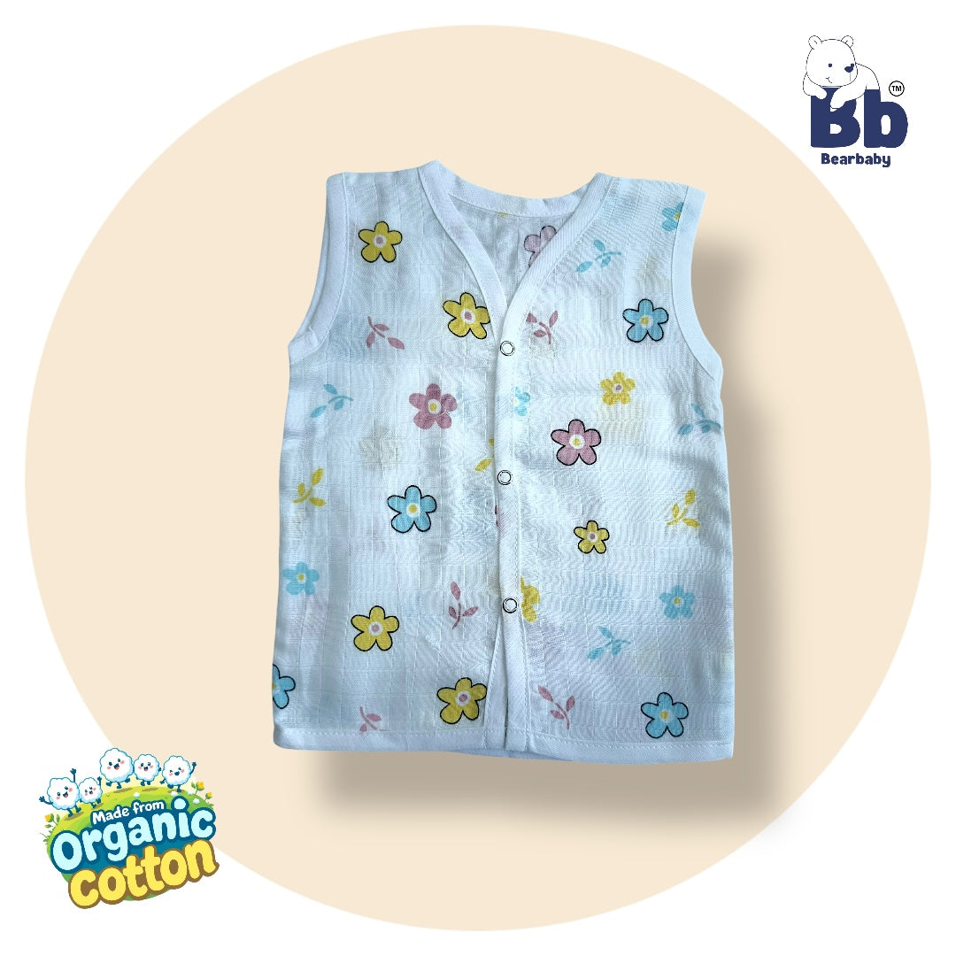 Baby Unisex Organic Cotton Muslin Jhabla -Size 3M to 6M-Combo Pack Of 5-Assorted Print 1
