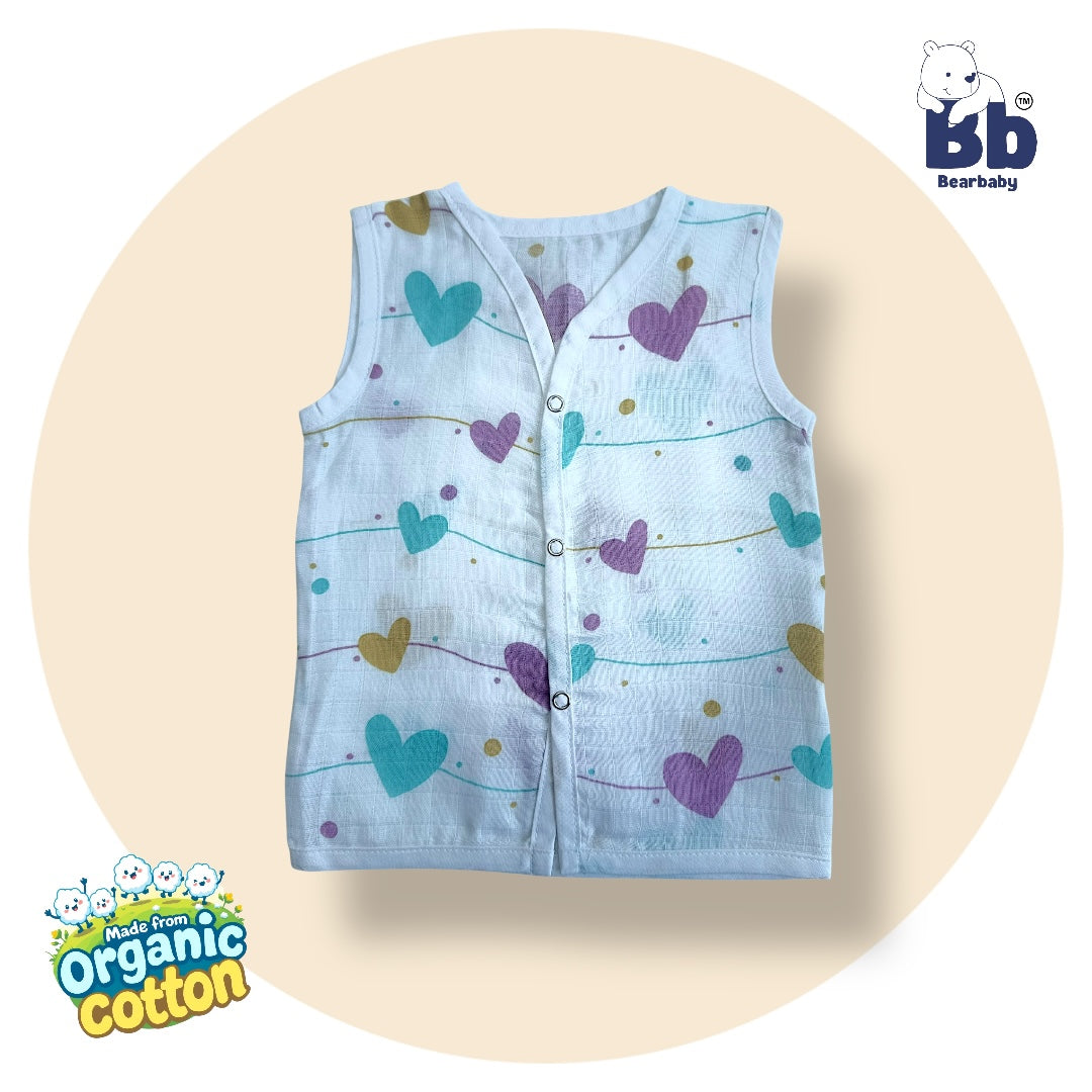 Baby Unisex Organic Cotton Muslin Jhabla -Size 3M to 6M-Combo Pack Of 5-Assorted Print 1
