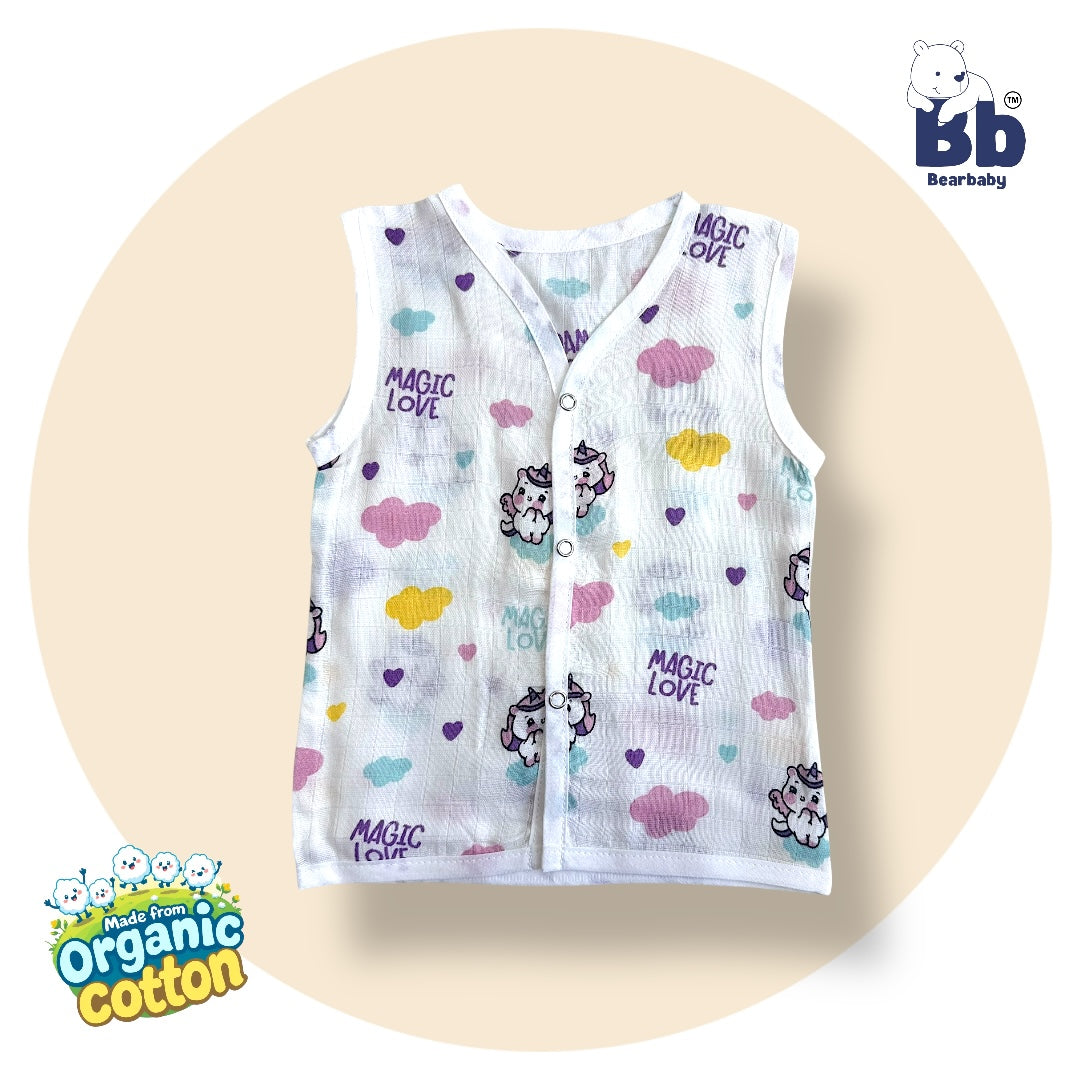 Baby Unisex Organic Cotton Muslin Jhabla -Size 3M to 6M-Combo Pack Of 5-Assorted Print 2