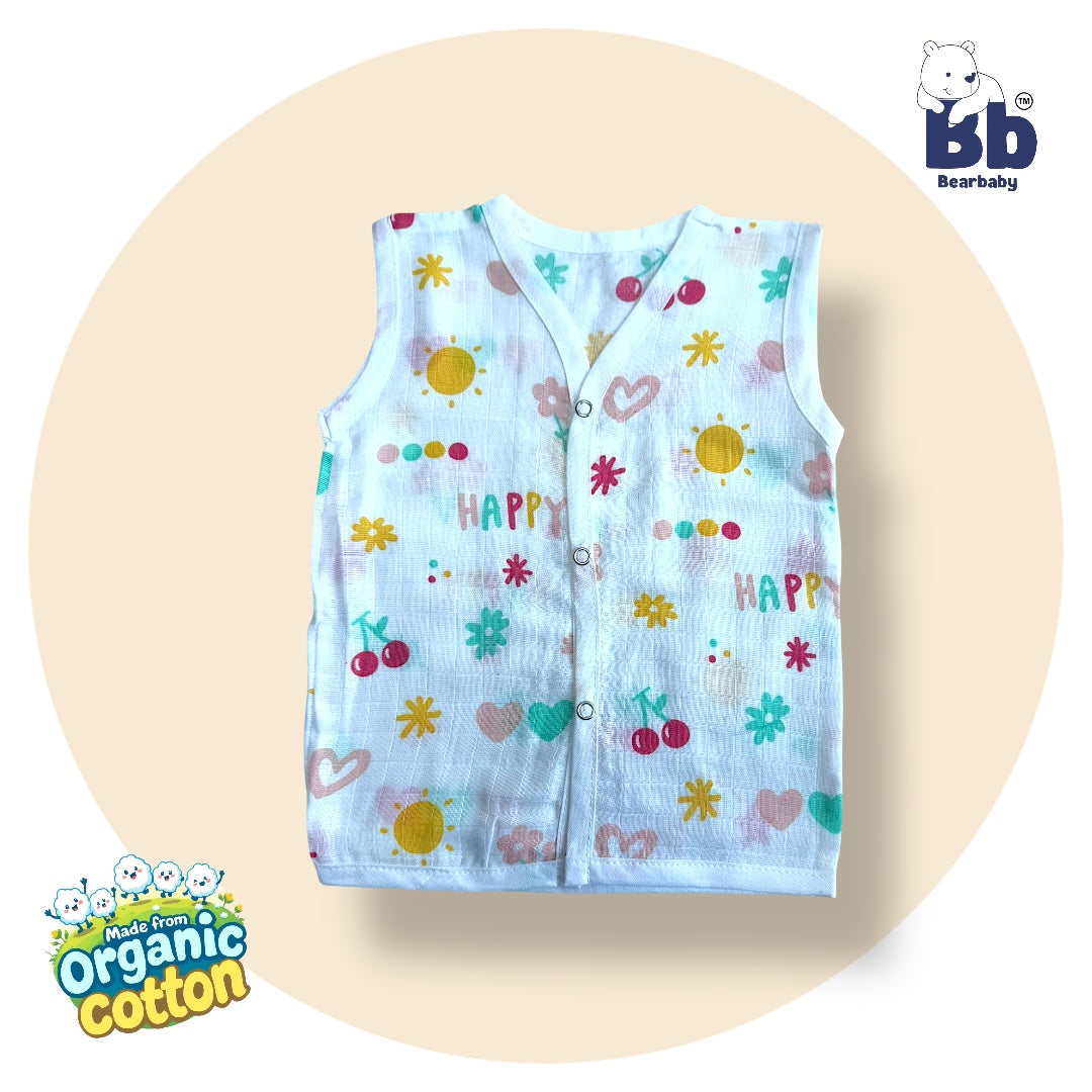 Baby Unisex Organic Cotton Muslin Jhabla -Size 3M to 6M-Combo Pack Of 5-Assorted Print 2