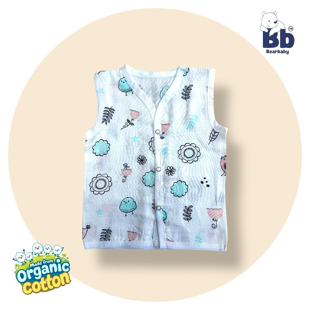 Baby Unisex Organic Cotton Muslin Jhabla -Size 3M to 6M-Combo Pack Of 5-Assorted Print 2