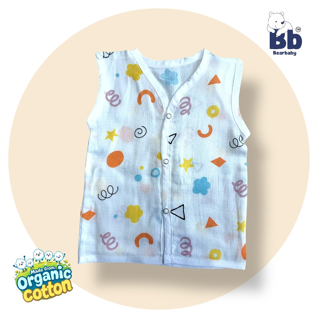 Baby Unisex Organic Cotton Muslin Jhabla -Size 3M to 6M-Combo Pack Of 5-Assorted Print 2