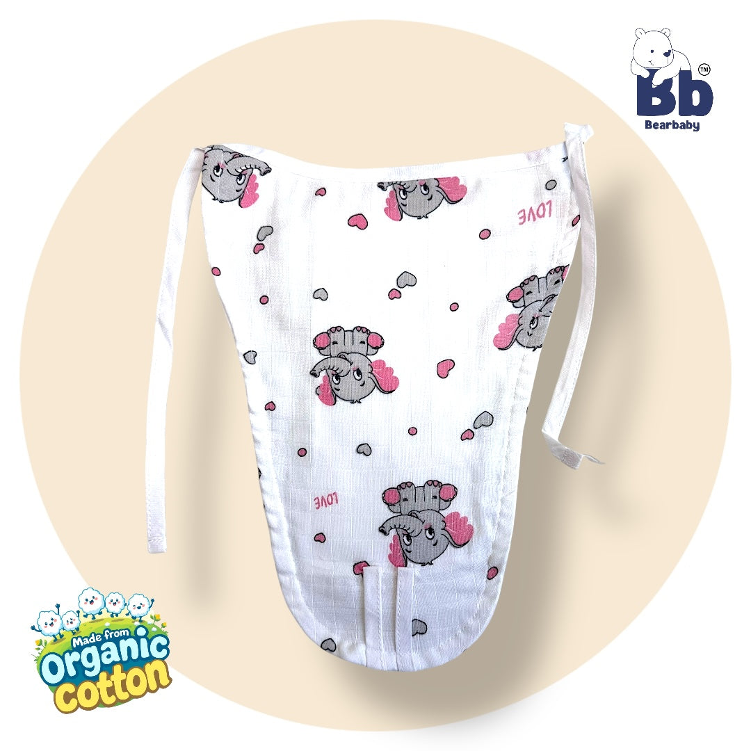 Organic Cotton 5Layer Insert Muslin Nappy -Size 3M to 6M-Combo Pack Of 5-Multi Print