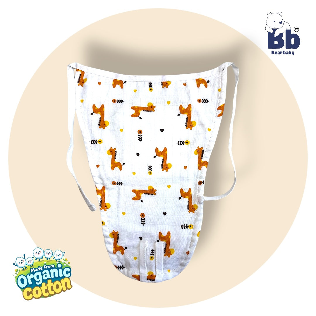 Organic Cotton 5Layer Insert Muslin Nappy -Size 3M to 6M-Combo Pack Of 5-Multi Print