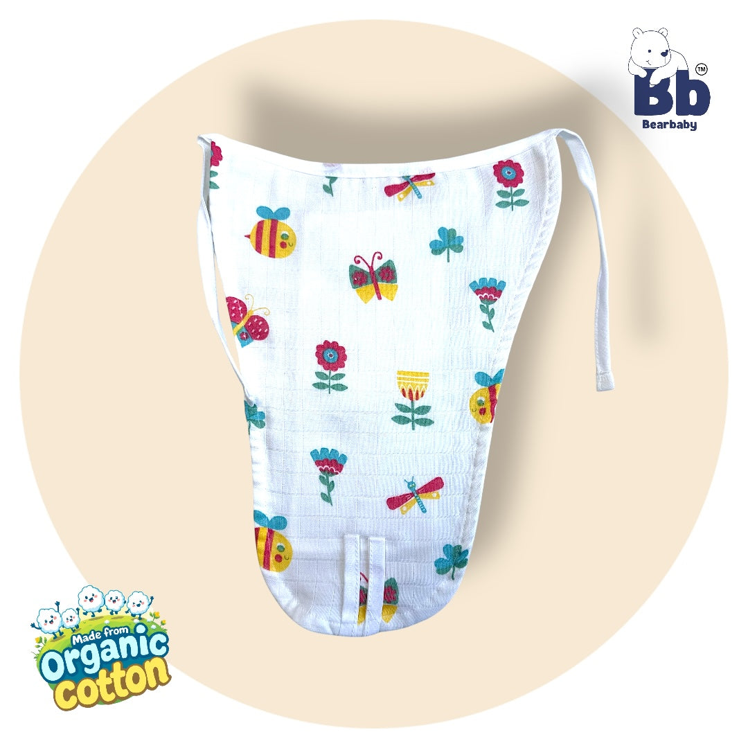 Organic Cotton 5Layer Insert Muslin Nappy -Size 3M to 6M-Combo Pack Of 5-Multi Print