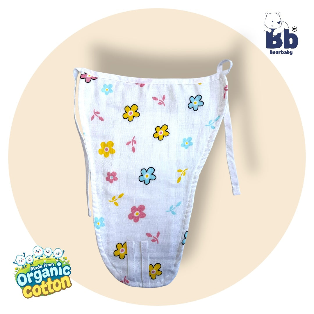 Organic Cotton 5Layer Insert Muslin Nappy -Size 3M to 6M-Combo Pack Of 5-Multi Print