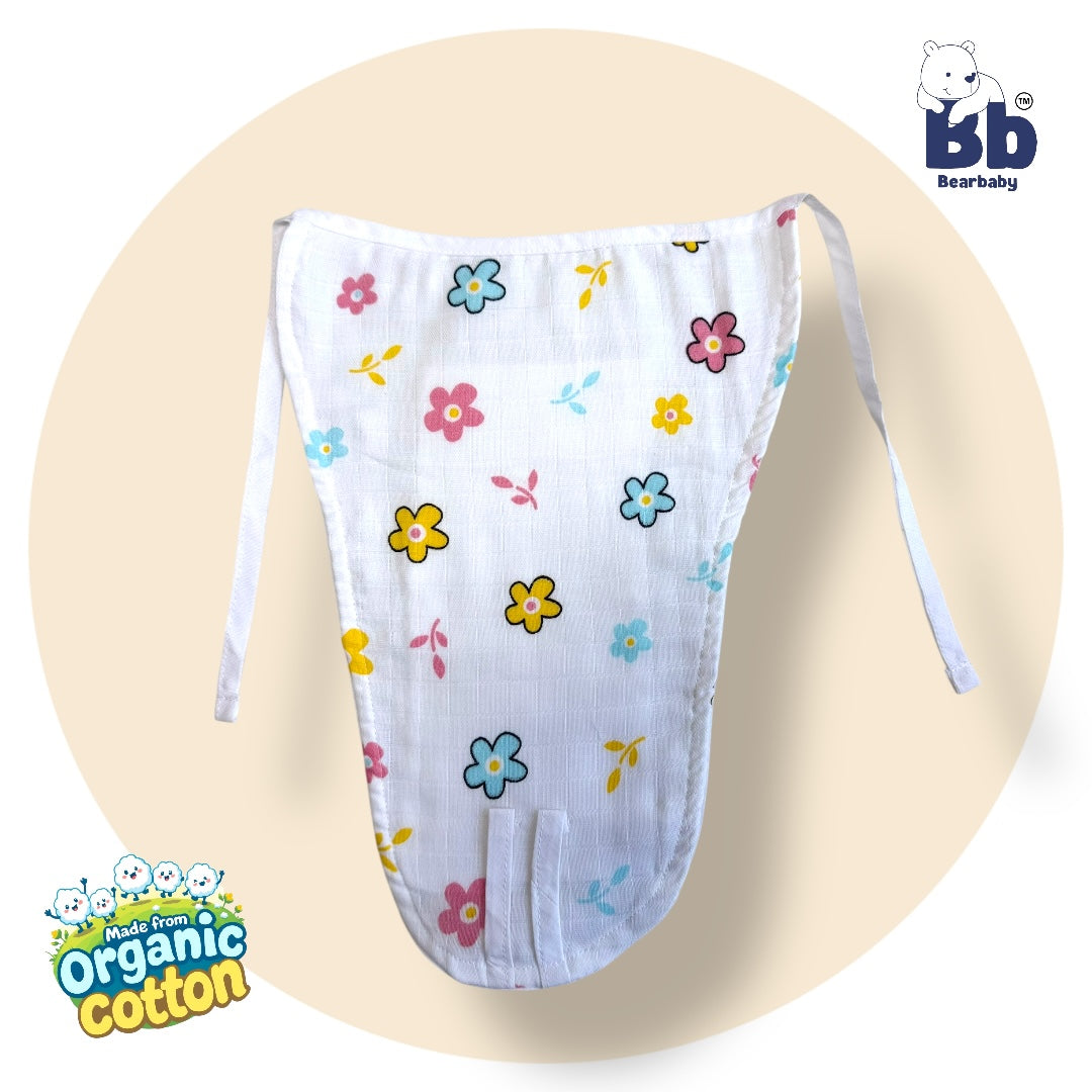 Organic Cotton 5Layer Insert Muslin Nappy -Size 3M to 6M-Combo Pack Of 5-Multi Print