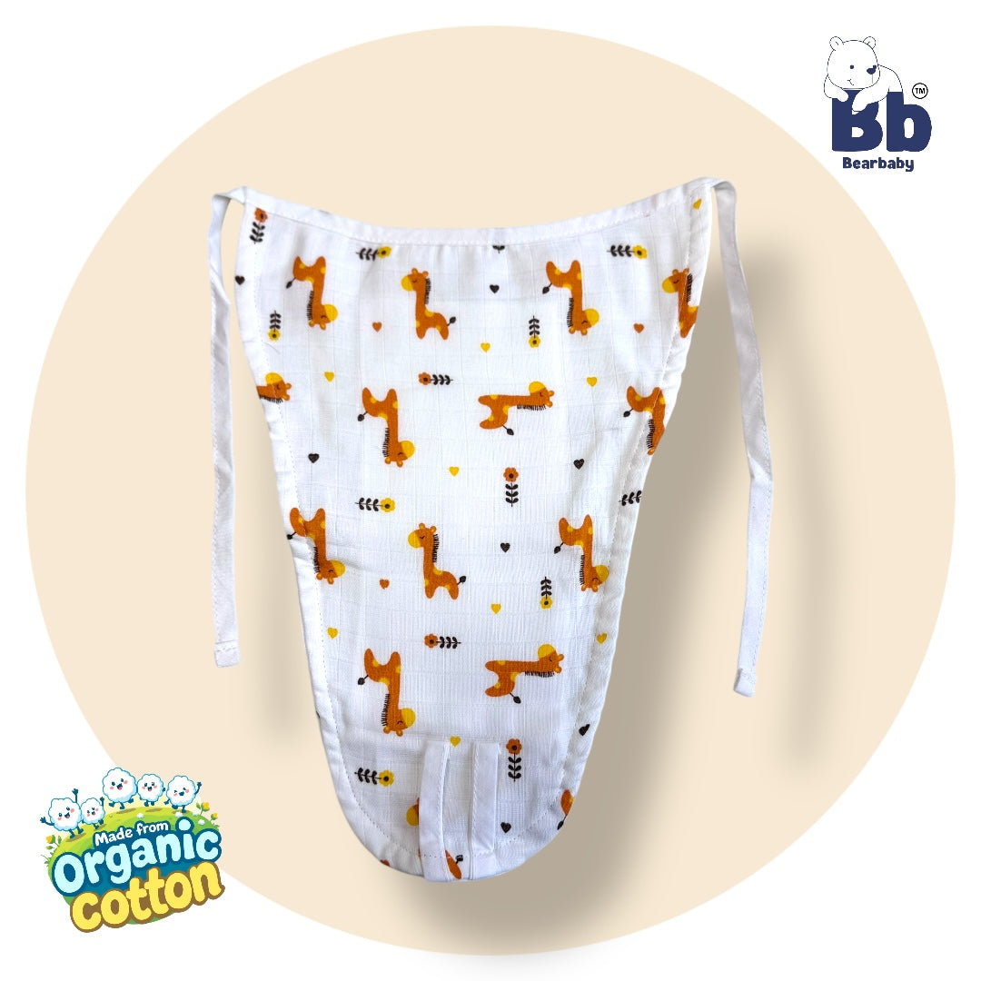 Organic Cotton 5Layer Insert Muslin Nappy -Size 3M to 6M-Combo Pack Of 5-Multi Print