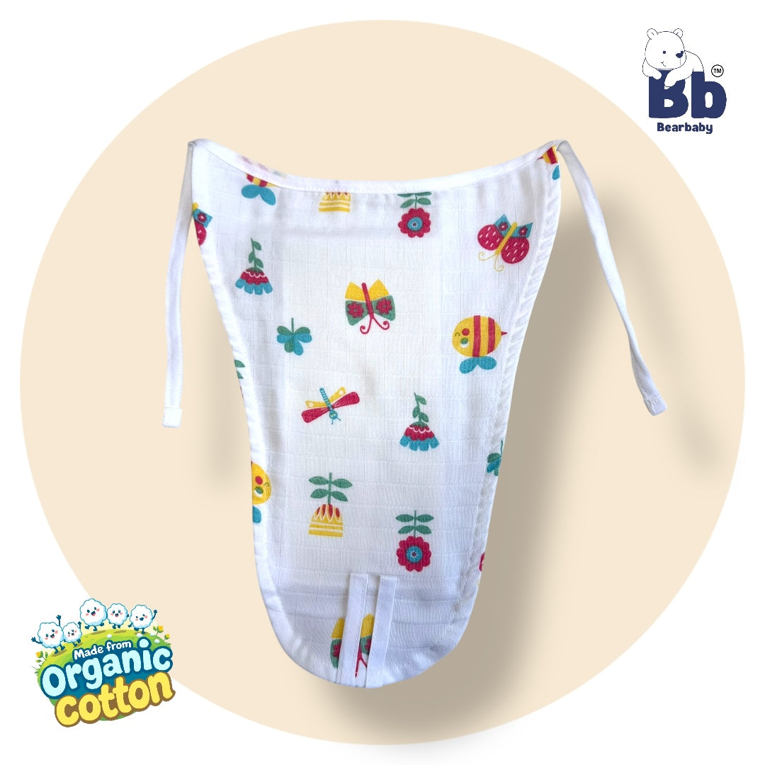 Organic Cotton 5Layer Insert Muslin Nappy -Size 3M to 6M-Combo Pack Of 5-Multi Print
