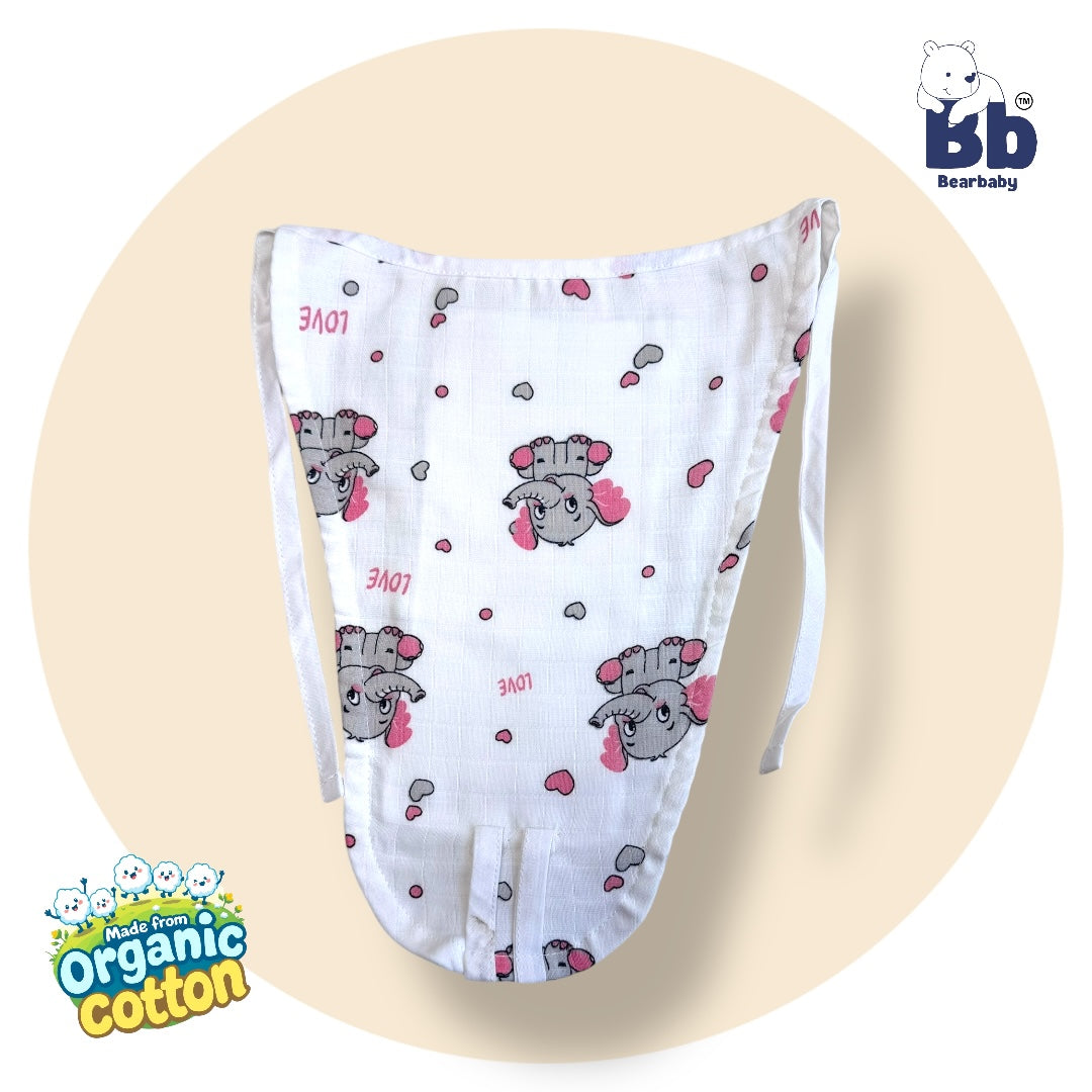 Organic Cotton 5Layer Insert Muslin Nappy -Size 3M to 6M-Combo Pack Of 5-Multi Print