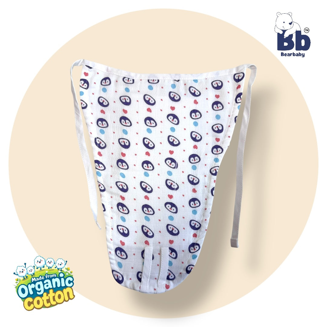 Organic Cotton 5Layer Insert Muslin Nappy -Size 3M to 6M-Combo Pack Of 5-Multi Print