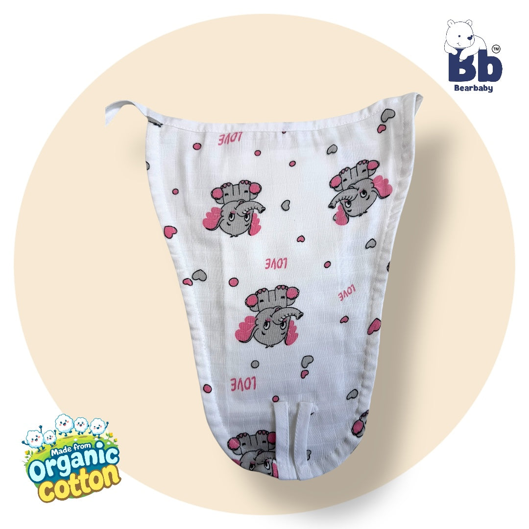 Organic Cotton 5Layer Insert Muslin Nappy -Size 3M to 6M-Combo Pack Of 3-Multi Print